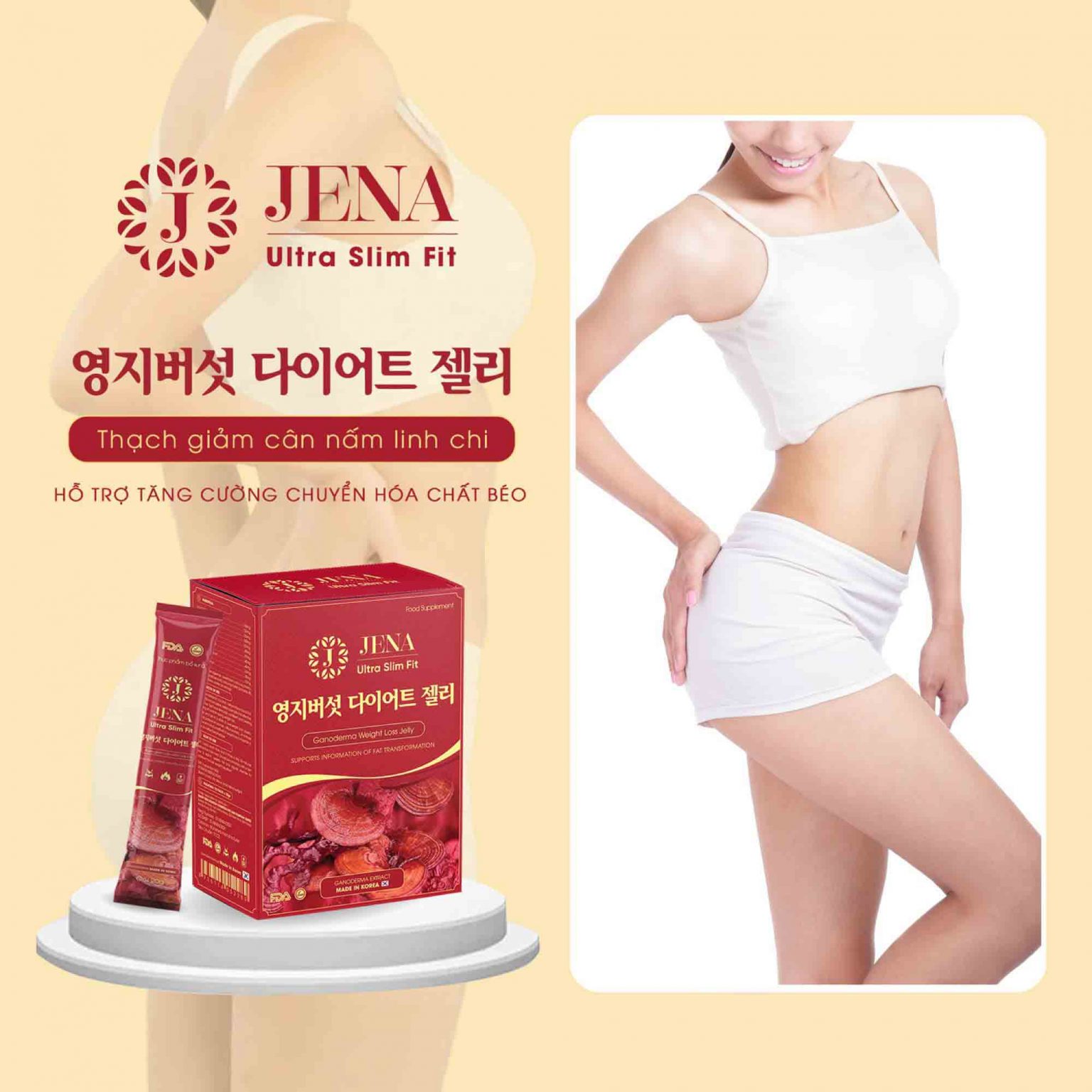 Thạch giảm cân nấm linh chi hàn quốc